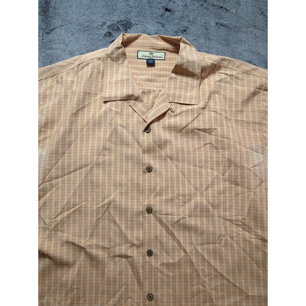 Tommy Bahama Short Sleeve Button Up Hawaiian Shirt Men's Size XL Orange - Picture 2 of 9